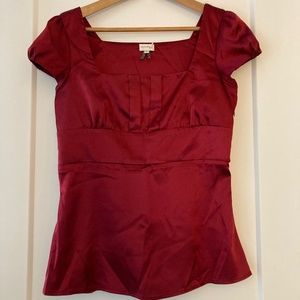 Satiny Red Top